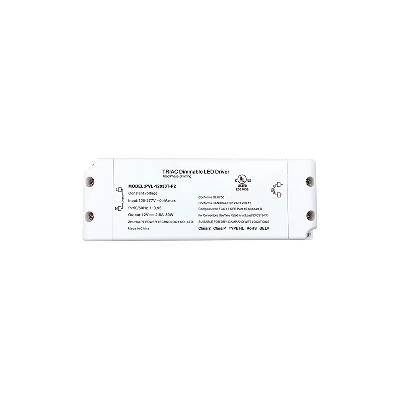 Tiománaí faoi stiúir Dimming Triac Dimming 12V 2.5A 30W Voltage Tairiseach