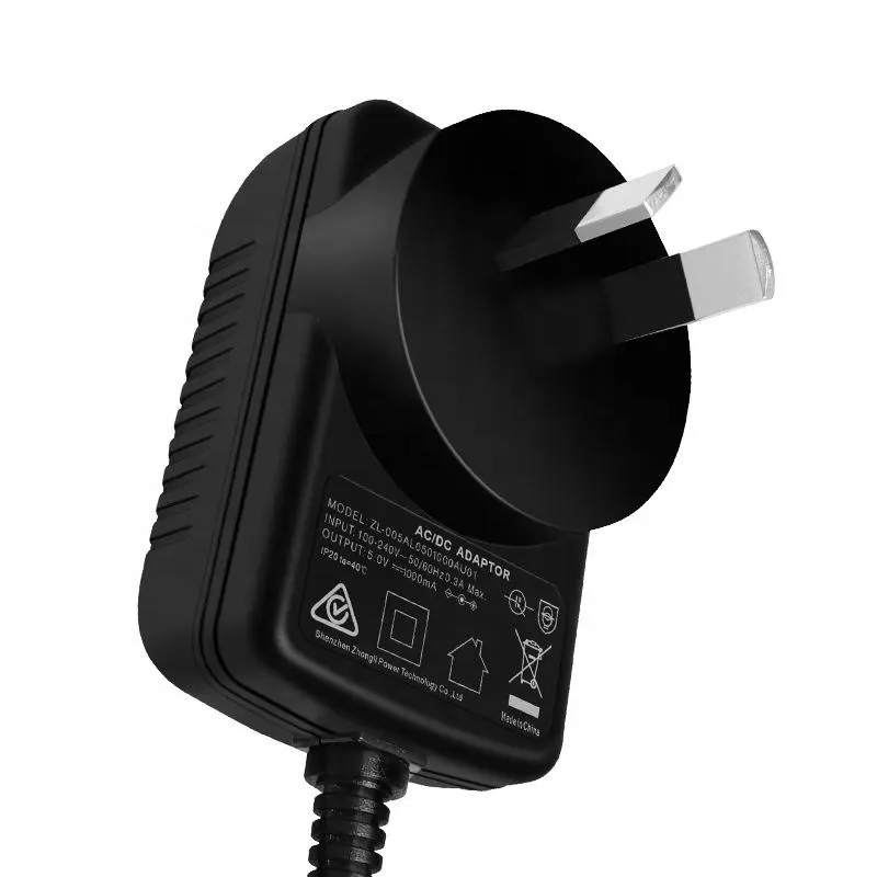 5V 1A AU Adaptor Cumhachta Breiseán Balla Tapa Caighdeánach PD