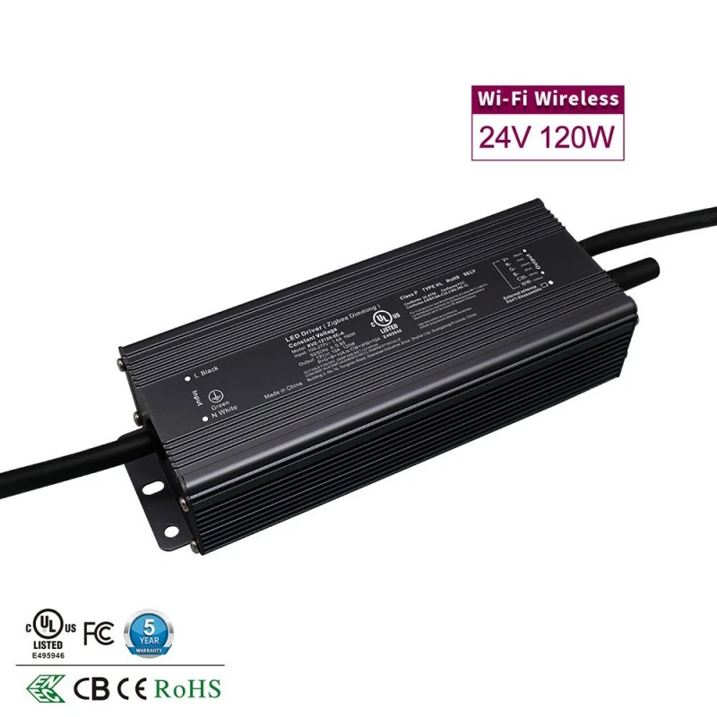 Tuya Zigbee Gan Sreang Dimming Constant Voltage 120W Tiománaí LED